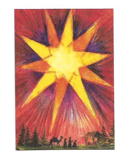 Kerstkaart ster 3 herders