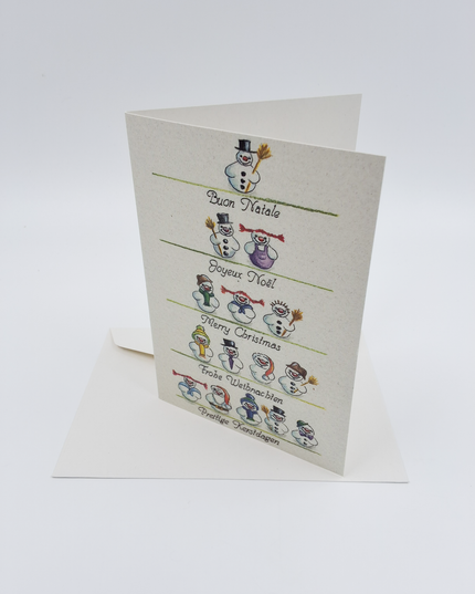 Wenskaart sneeuwpop 15