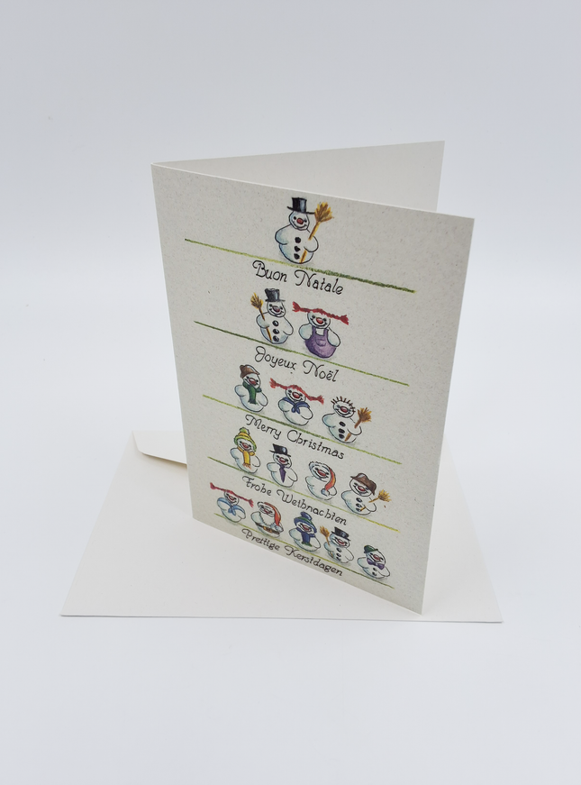 Wenskaart sneeuwpop 15