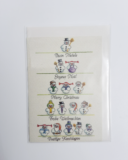 Wenskaart sneeuwpop 15