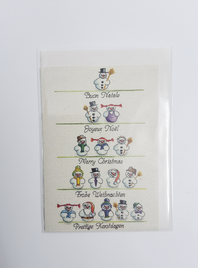 Wenskaart sneeuwpop 15