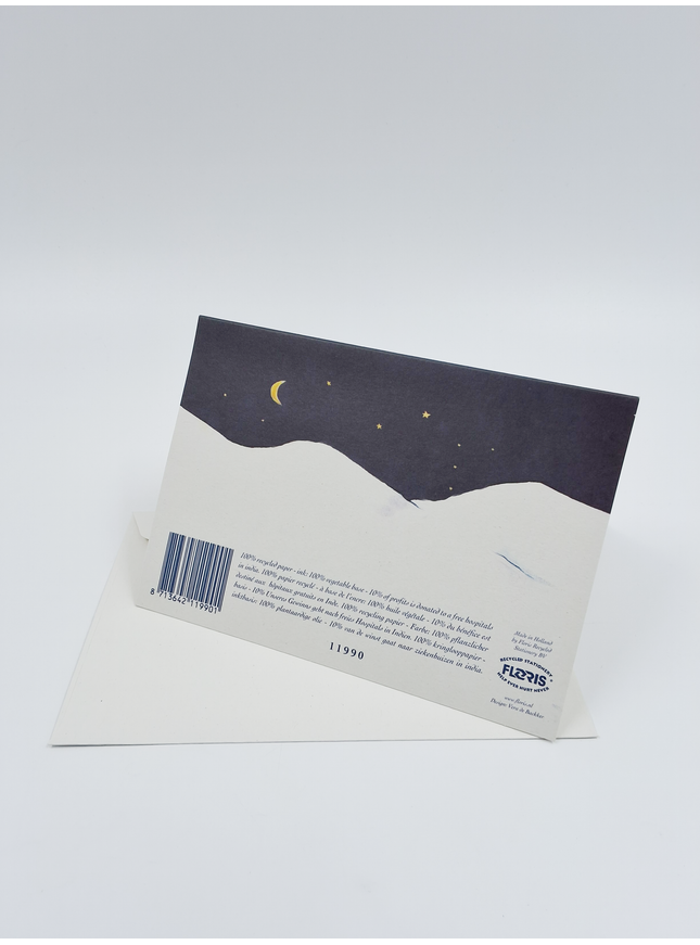 Penguin candle greeting card