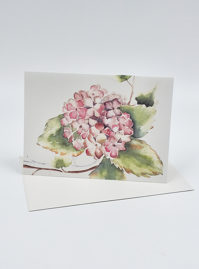 Wenskaart hortensia klimop