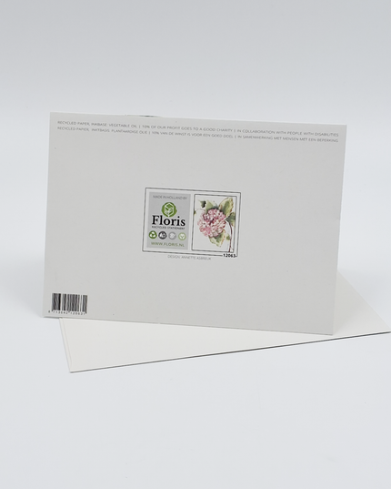 Wenskaart hortensia klimop