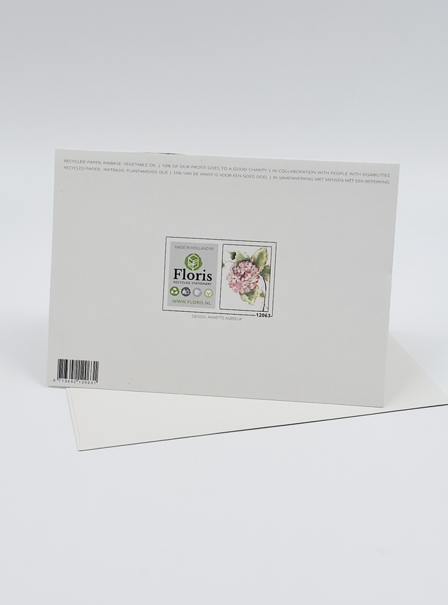 Wenskaart hortensia klimop