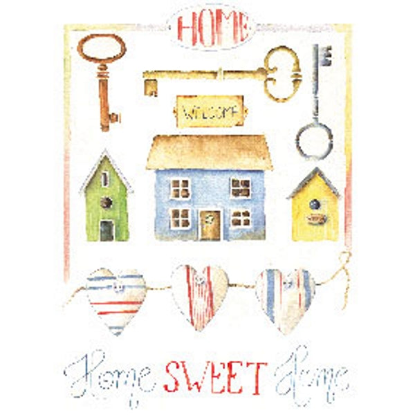 Wenskaart verhuis, home sweet home