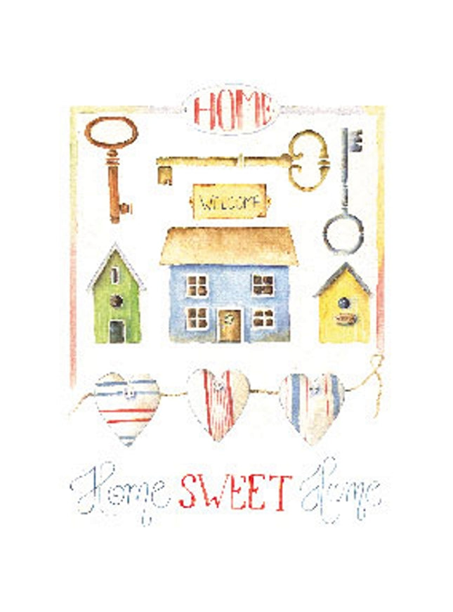 Wenskaart verhuis, home sweet home