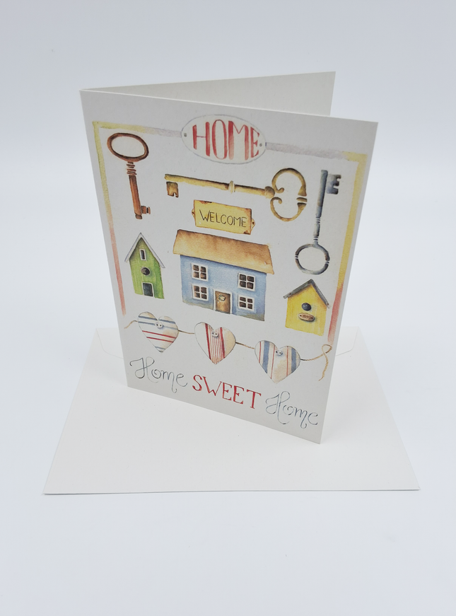 Wenskaart verhuis, home sweet home