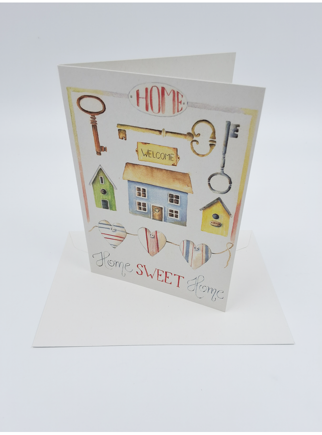 Wenskaart verhuis, home sweet home