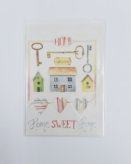 Wenskaart verhuis, home sweet home