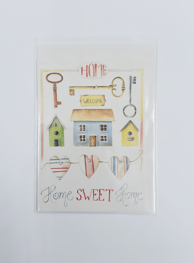 Wenskaart verhuis, home sweet home