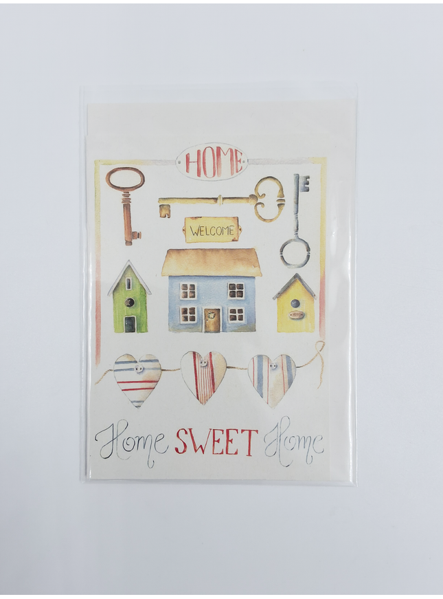 Wenskaart verhuis, home sweet home
