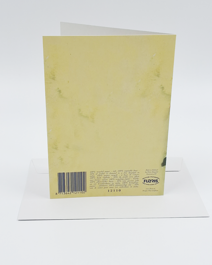 Wenskaart gele bosviooltjes