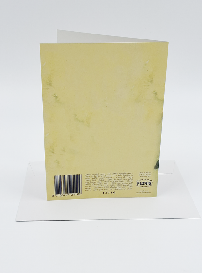 Wenskaart gele bosviooltjes