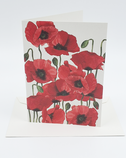 Wenskaart klaprozen Annie