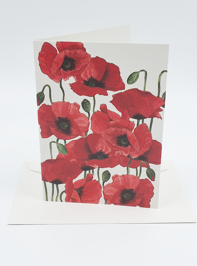 Wenskaart klaprozen Annie