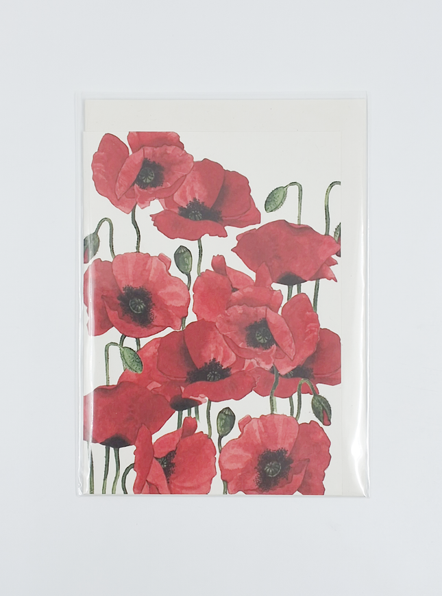 Wenskaart klaprozen Annie