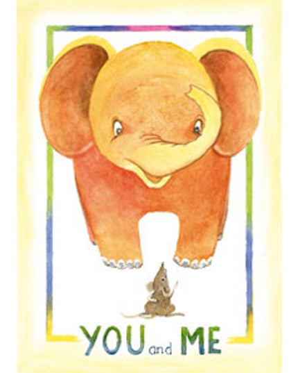 Wenskaart olifant, you and me