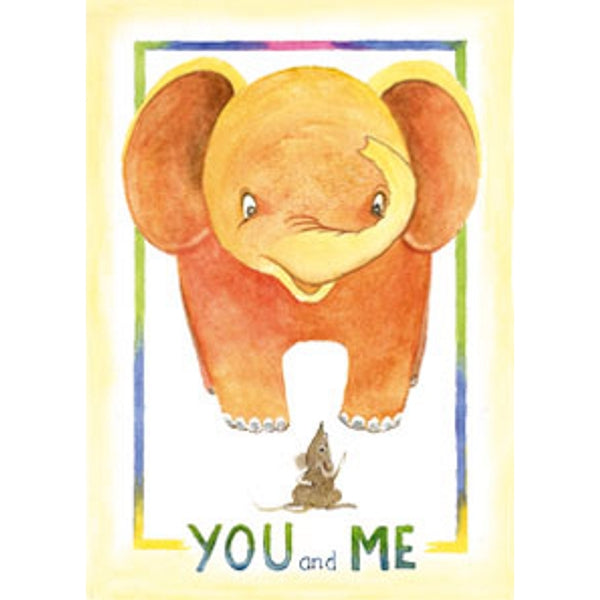 Wenskaart olifant, you and me
