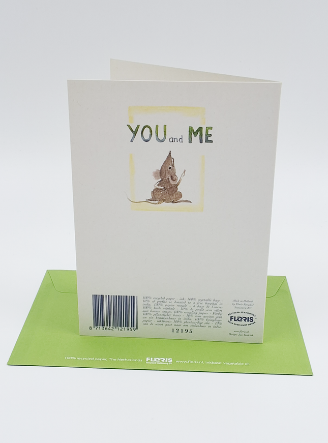 Wenskaart olifant, you and me