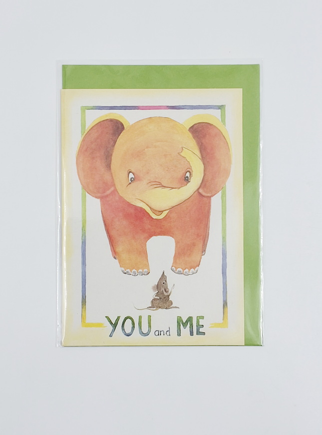 Wenskaart olifant, you and me