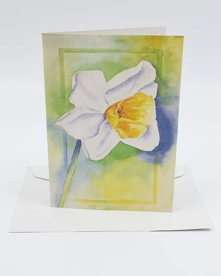 Wenskaart een narcis