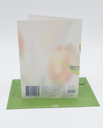 Wenskaart oranje tulpen