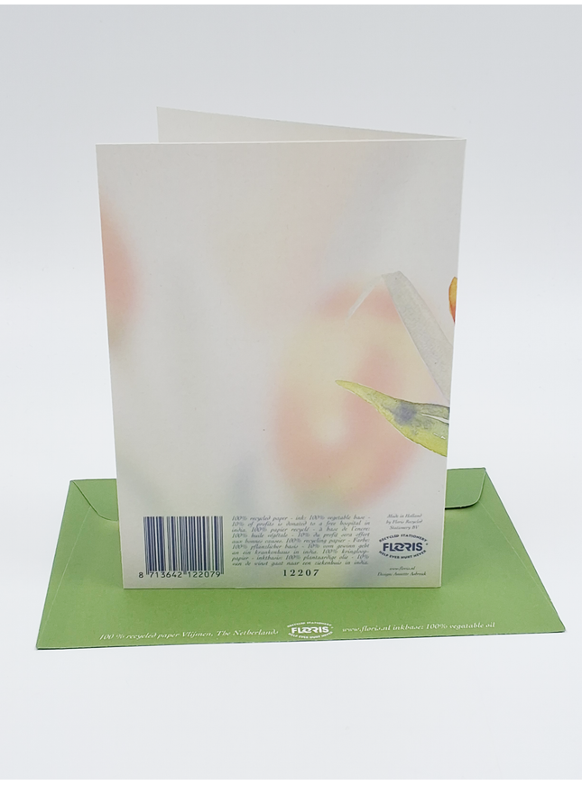 Orange tulips greeting card