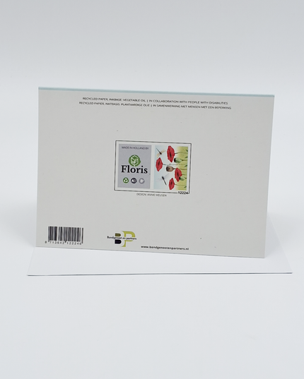 Wenskaart klaprozen libellen