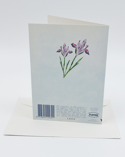 Wenskaart paars rode lissen