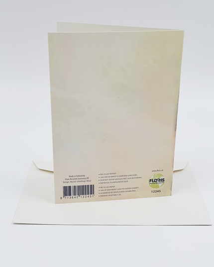 Wenskaart klaproos met knop