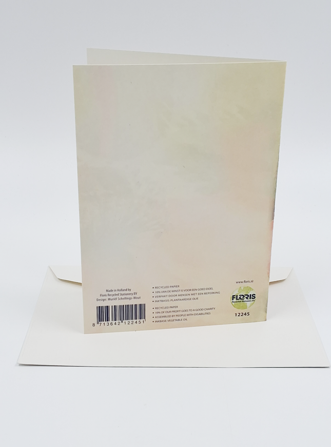 Wenskaart klaproos met knop