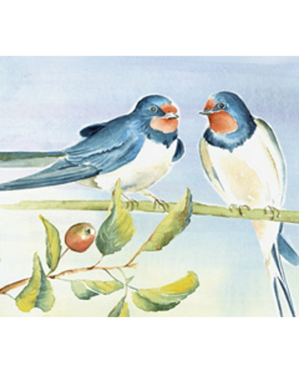 Wenskaart 2 zwaluwen