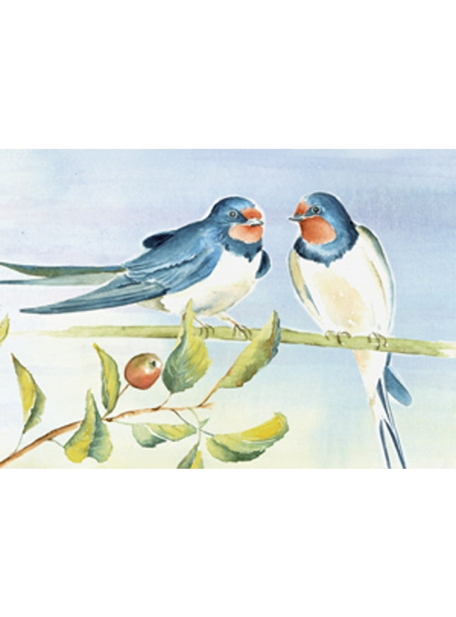 Wenskaart 2 zwaluwen