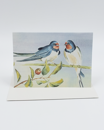 Wenskaart 2 zwaluwen