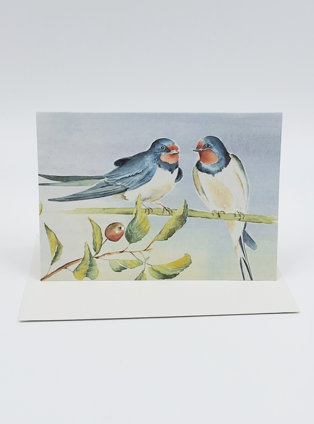 Wenskaart 2 zwaluwen