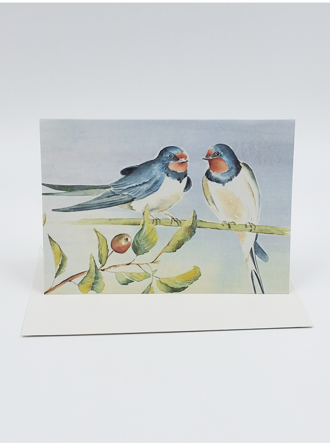 Wenskaart 2 zwaluwen