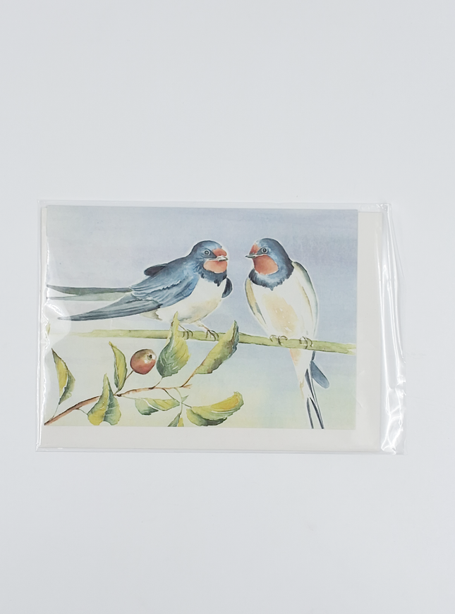 Wenskaart 2 zwaluwen