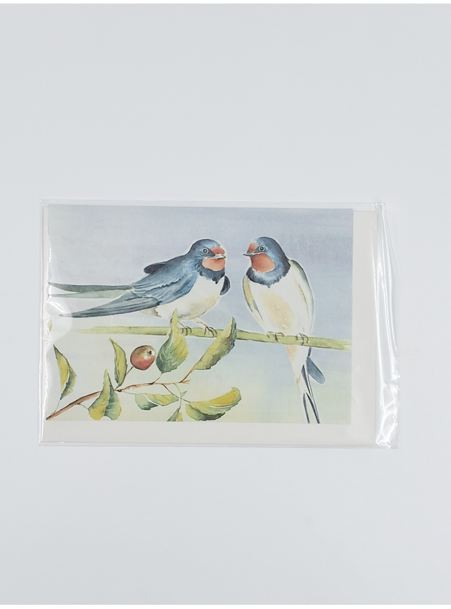 Wenskaart 2 zwaluwen