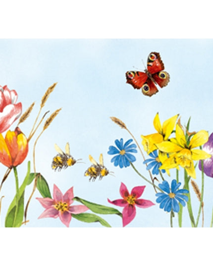 Wenskaart gemengde bloemen 2