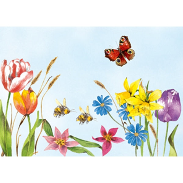 Wenskaart gemengde bloemen 2