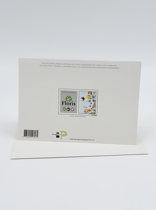 Wenskaart gemengde bloemen 2