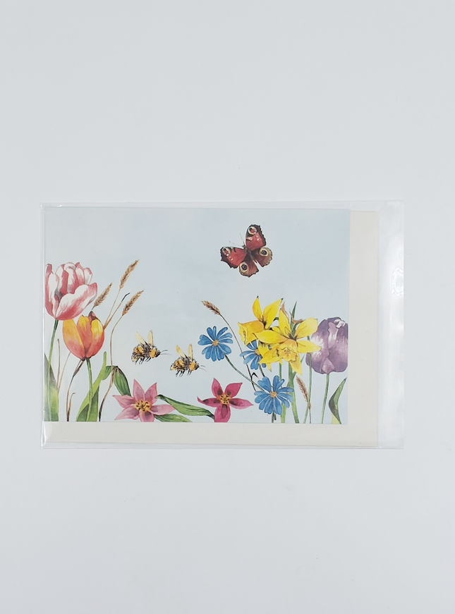 Wenskaart gemengde bloemen 2