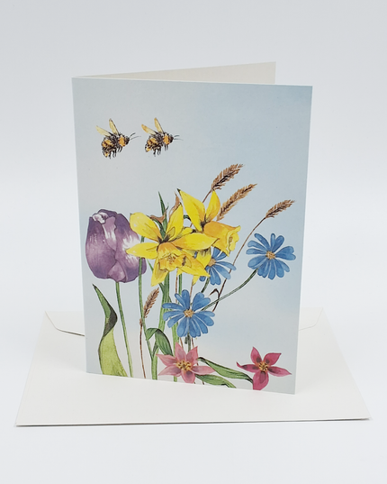 Wenskaart gemengde bloemen 3