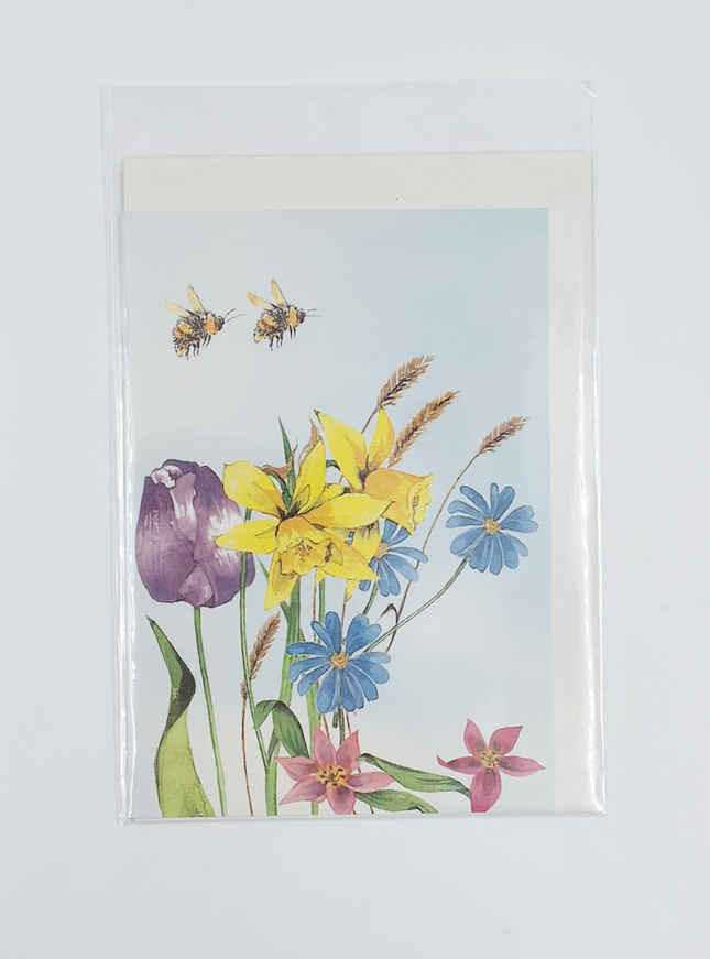 Wenskaart gemengde bloemen 3