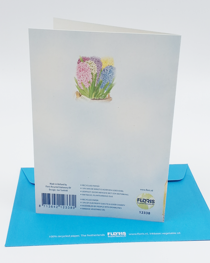 Wenskaart hyacinten in mand