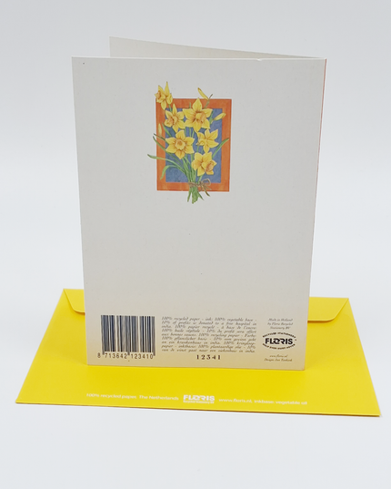 Wenskaart bos gele narcissen