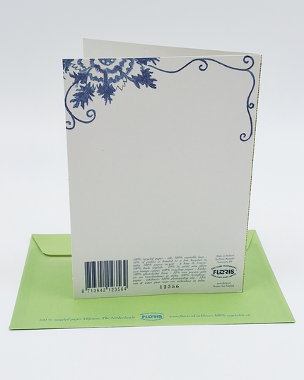 Wenskaart vlinderstruik delfsblauw