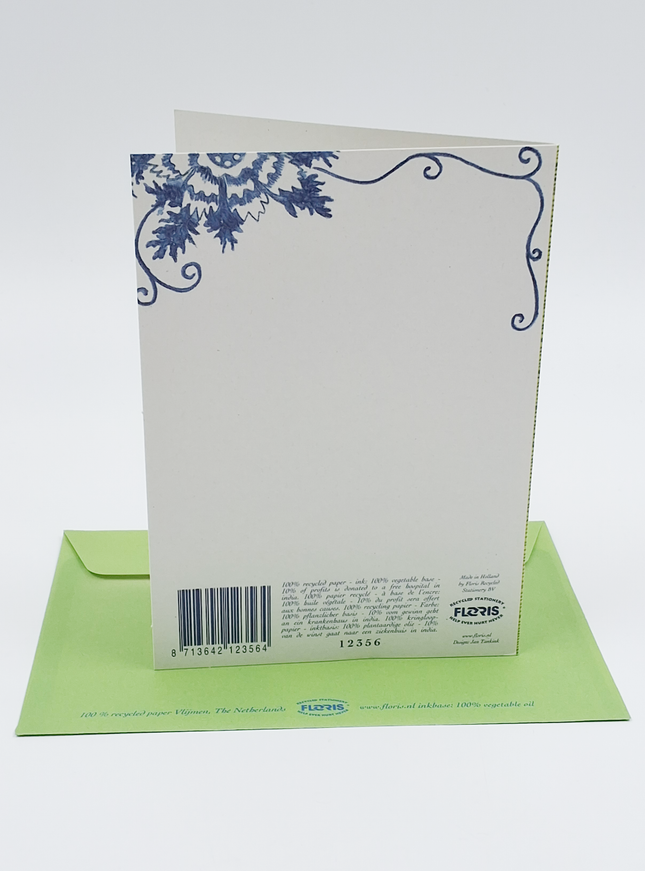 Wenskaart vlinderstruik delfsblauw