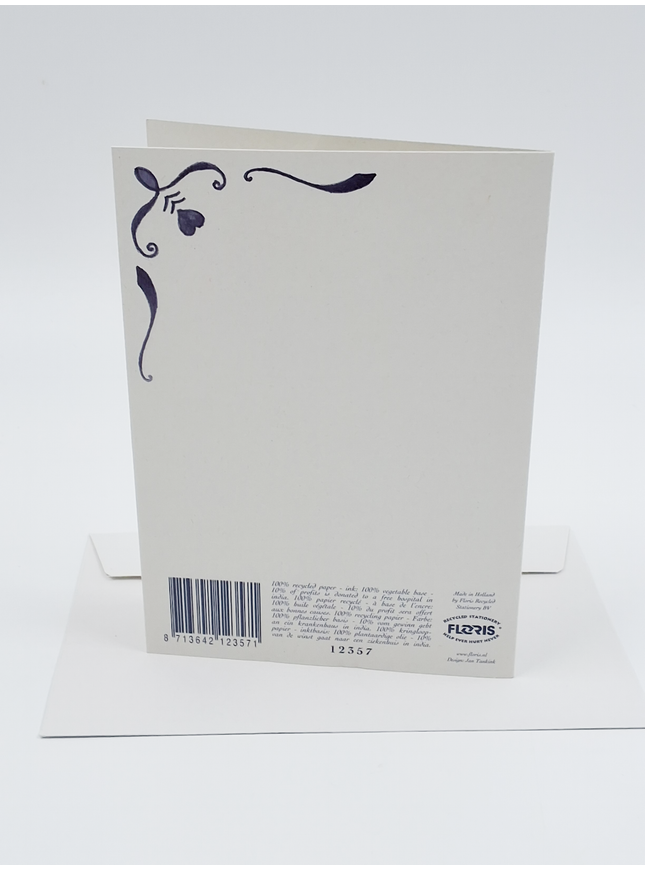 Stork birth girl greeting card